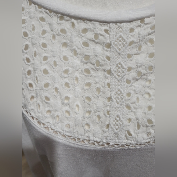 Lane Bryant Eyelet Neck Top - Picture 3 of 7